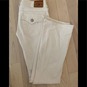 True Religion white Becky jeans